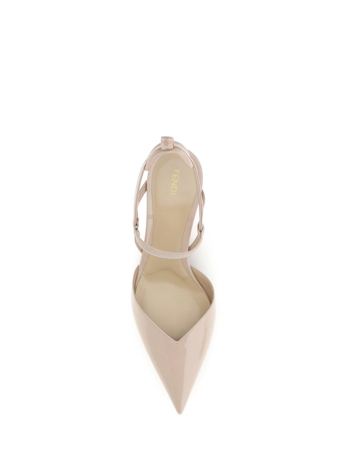 Fendi Patent leather Colibrì Slingback Pumps - Rose Nude