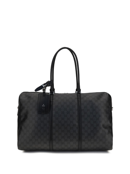 Gucci GG Travel Bag with Web stripe - Black/Black
