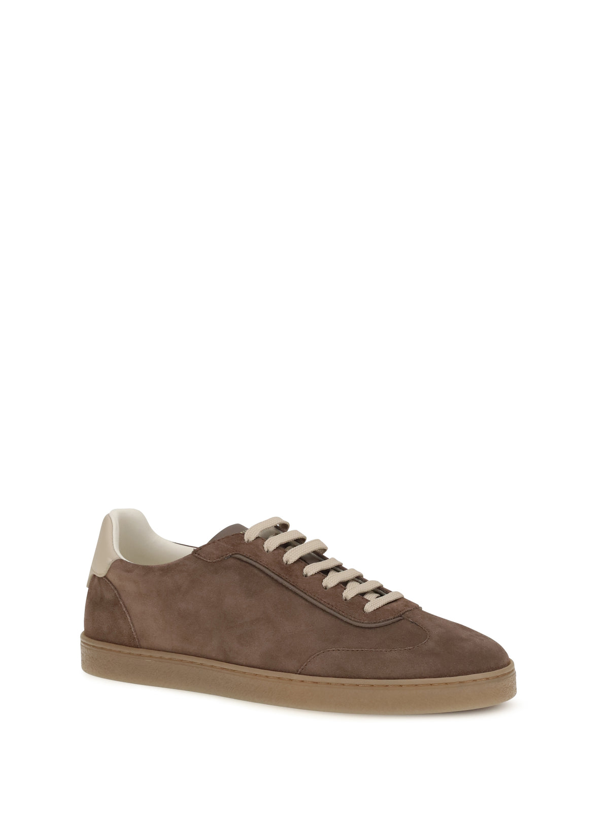 Brunello Cucinelli Suede Sneakers - Fango+Avorio+Bisonte