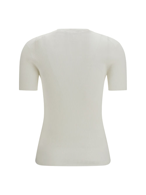 Fendi Short-sleeve cotton Sweater - Off White