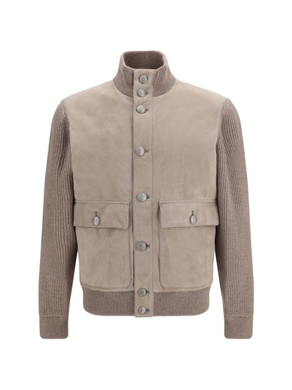 Brunello Cucinelli Suede Jacket - Marmo+Nocciola