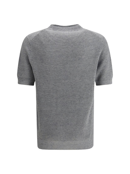 BRUNELLO CUCINELLI Cotton and linen knit T-Shirt