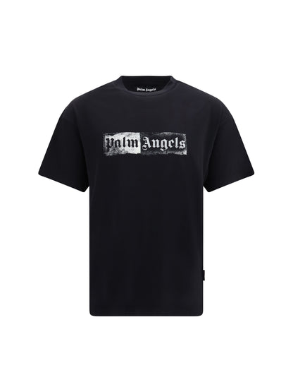 Palm Angels Stamp T-shirt with logo - Black-Off White