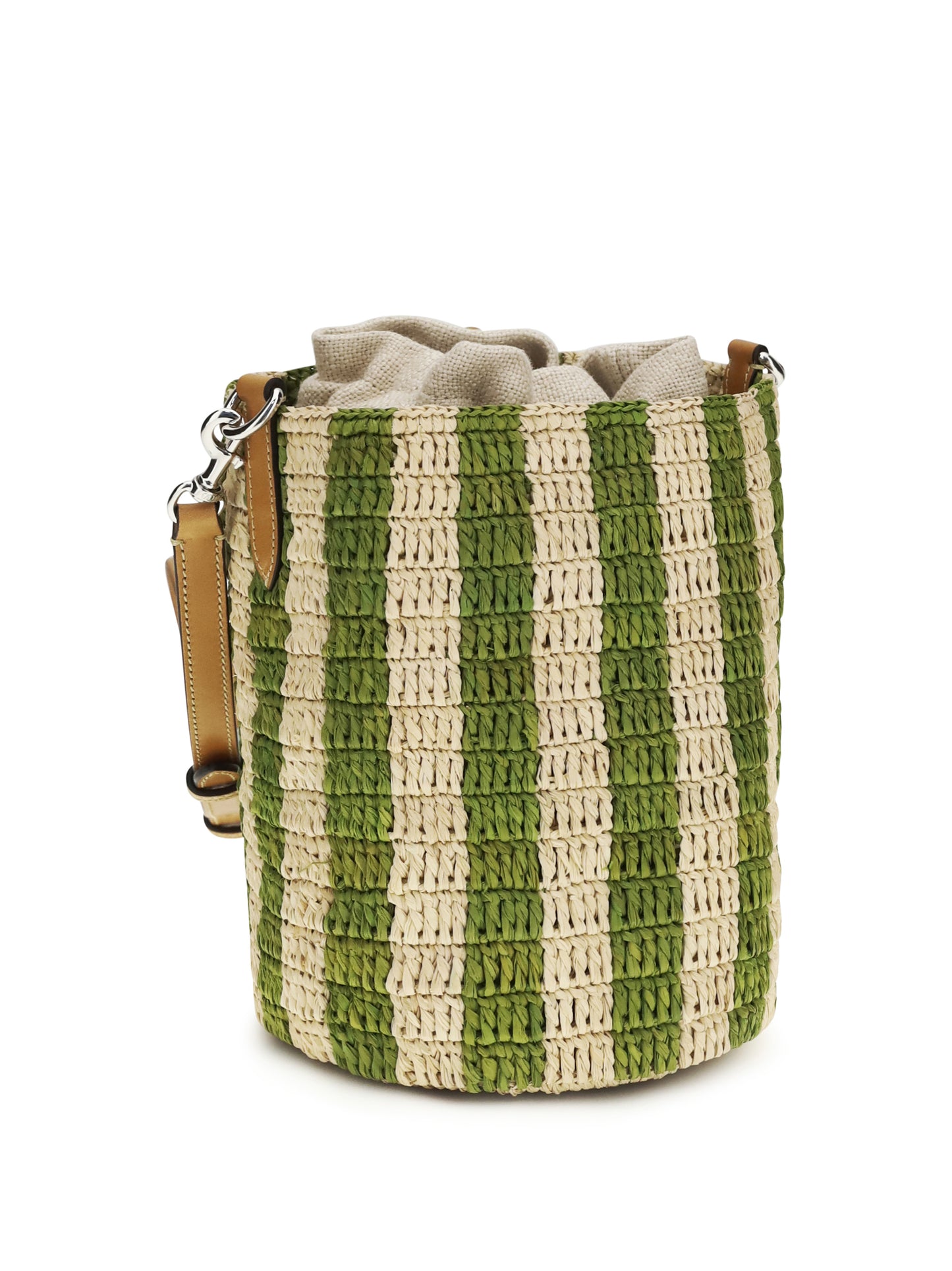 VALENTINO GARAVANI Striped raffia Bucket Bag