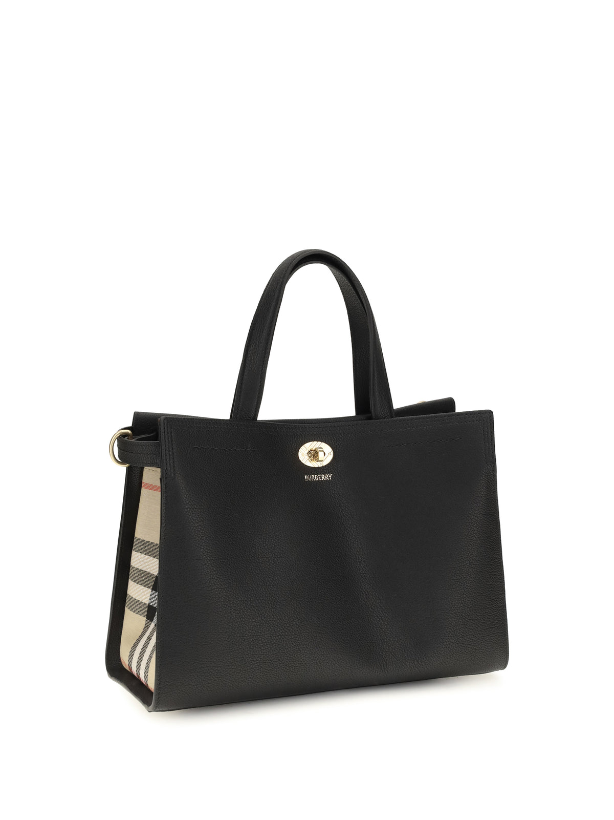Burberry Small Cotswolds Check Tote Bag - Black