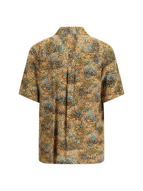 Saint Laurent All-over print boxy Shirt - Mahogany