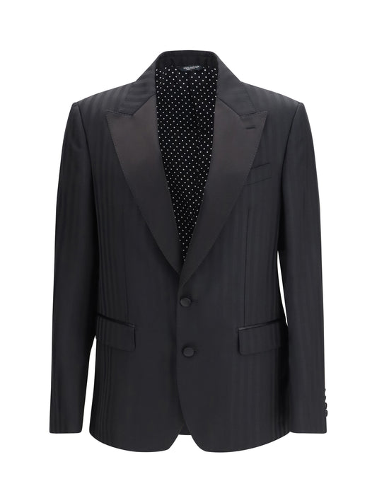 DOLCE & GABBANA Striped peak-lapel Blazer