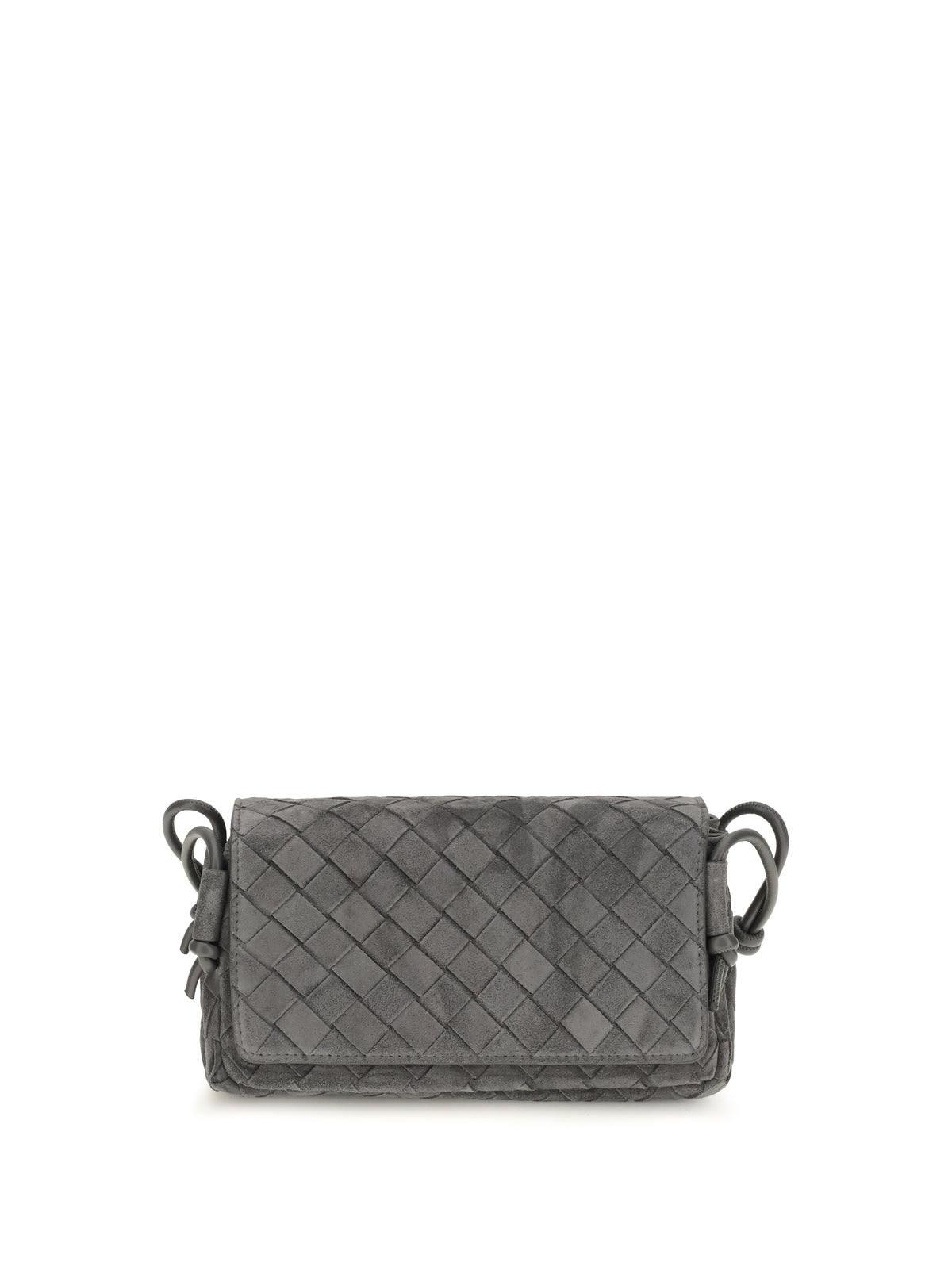 Bottega Veneta Notturno Clutch - Obsidian Grey-Silver