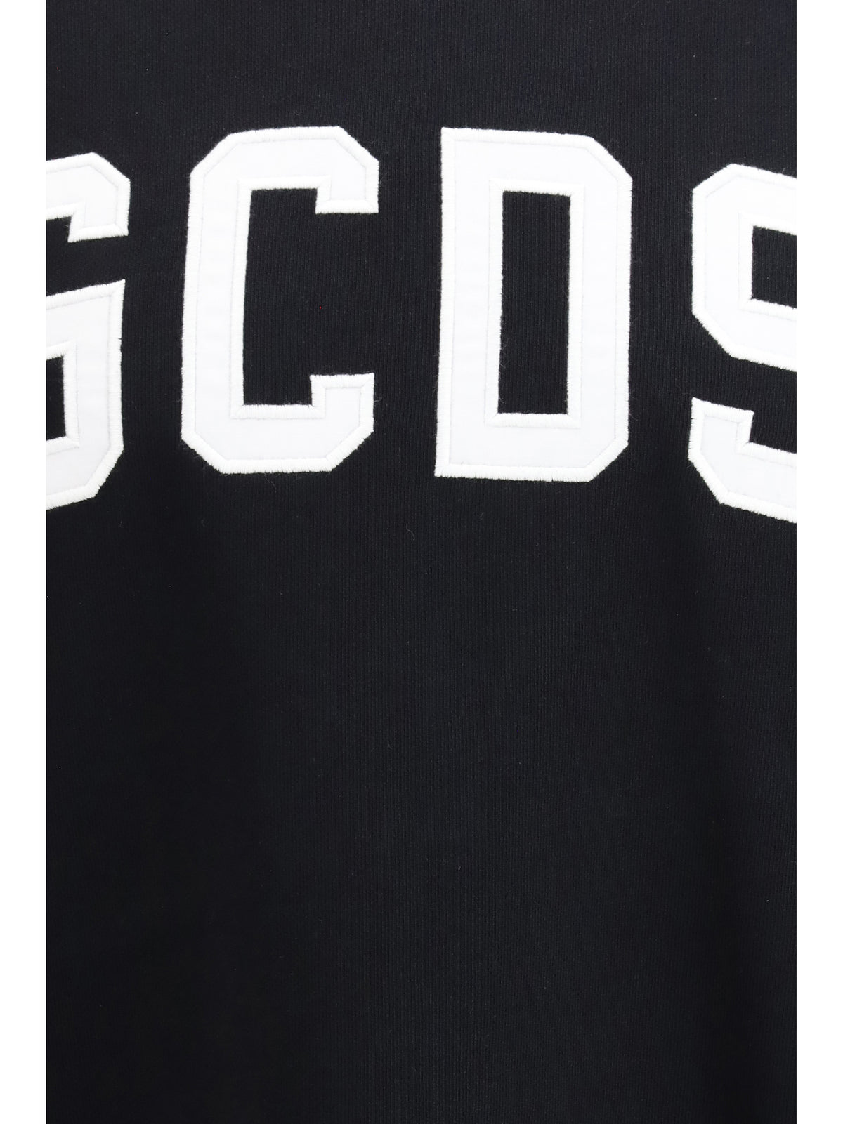 GCDS Crewneck Sweatshirt with Band Logo - Black/Red
