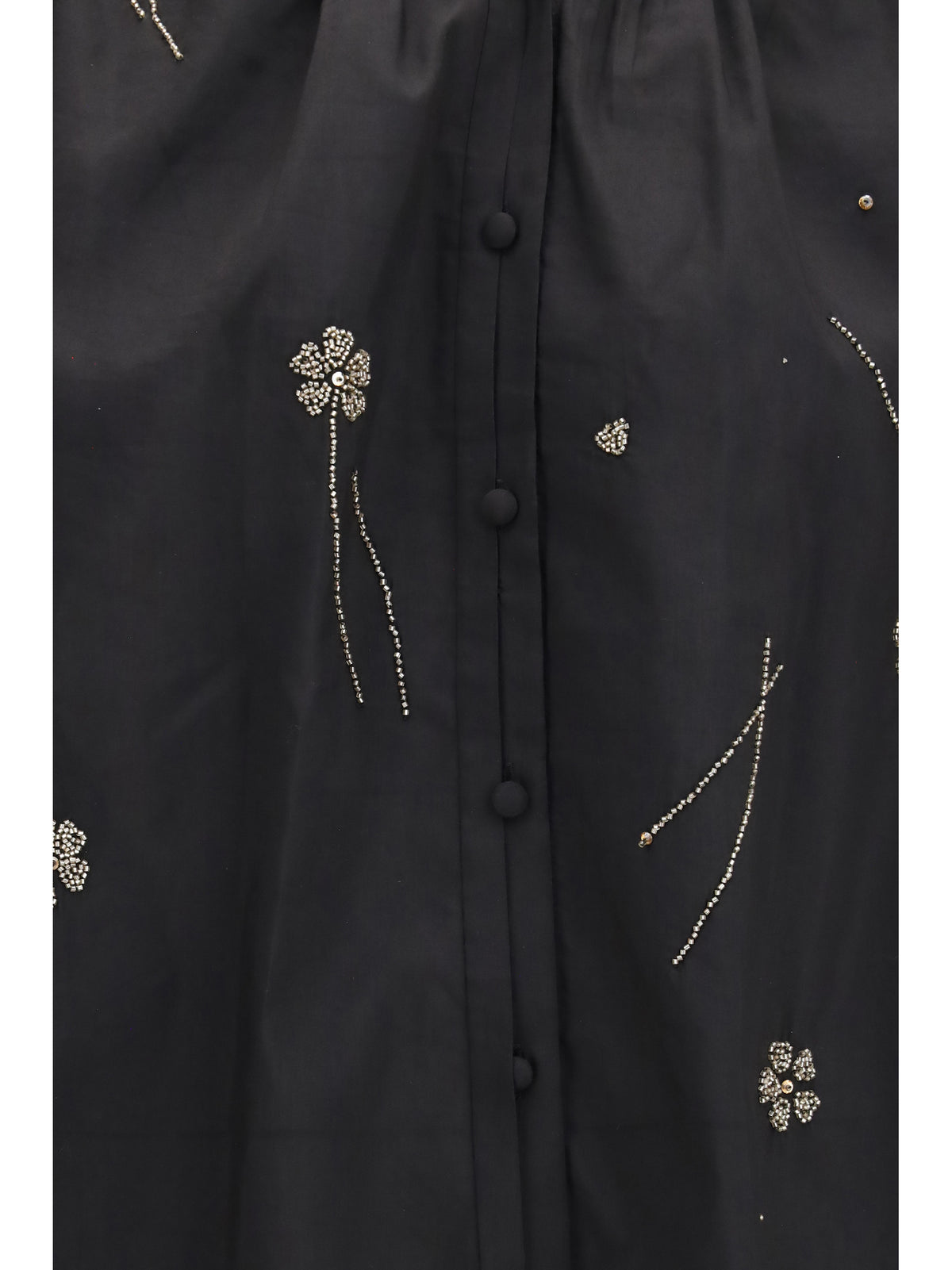 Forte_forte Fleurs d’Orient embroidered voile bohemian Shirt - Black
