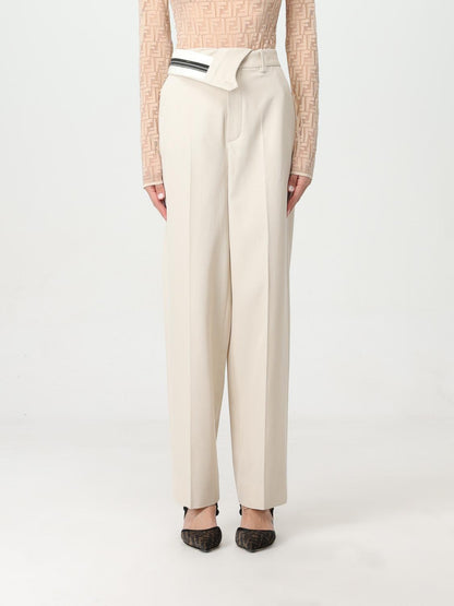 Fendi Pants Woman Beige