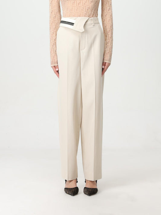 Fendi Pants Woman Beige