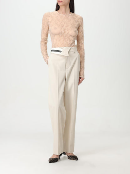 Fendi Pants Woman Beige