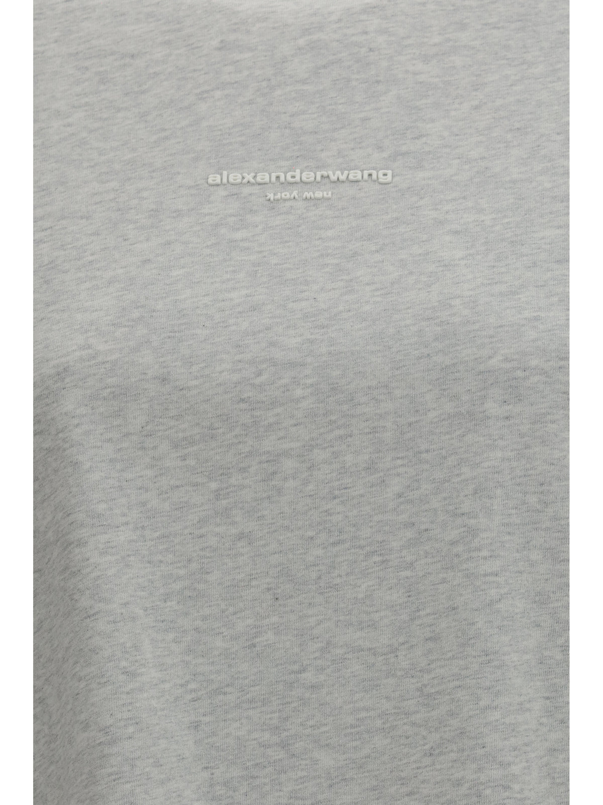 Alexander Wang Short-sleeve T-shirt with central logo print - Light Heather Grey