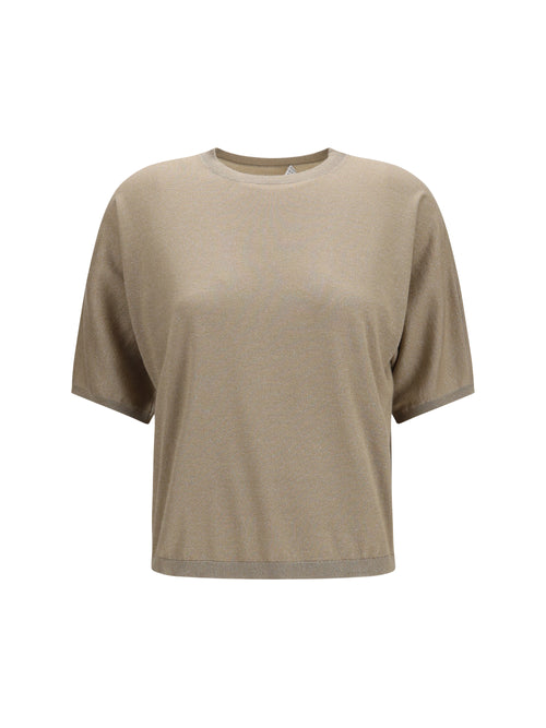 Brunello Cucinelli Short-sleeve cashmere and silk Sweater - Brown