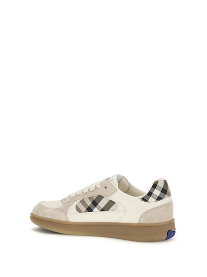 Burberry Terrace leather and Check Sneakers - Dvbeige/Gry/Sndipchk