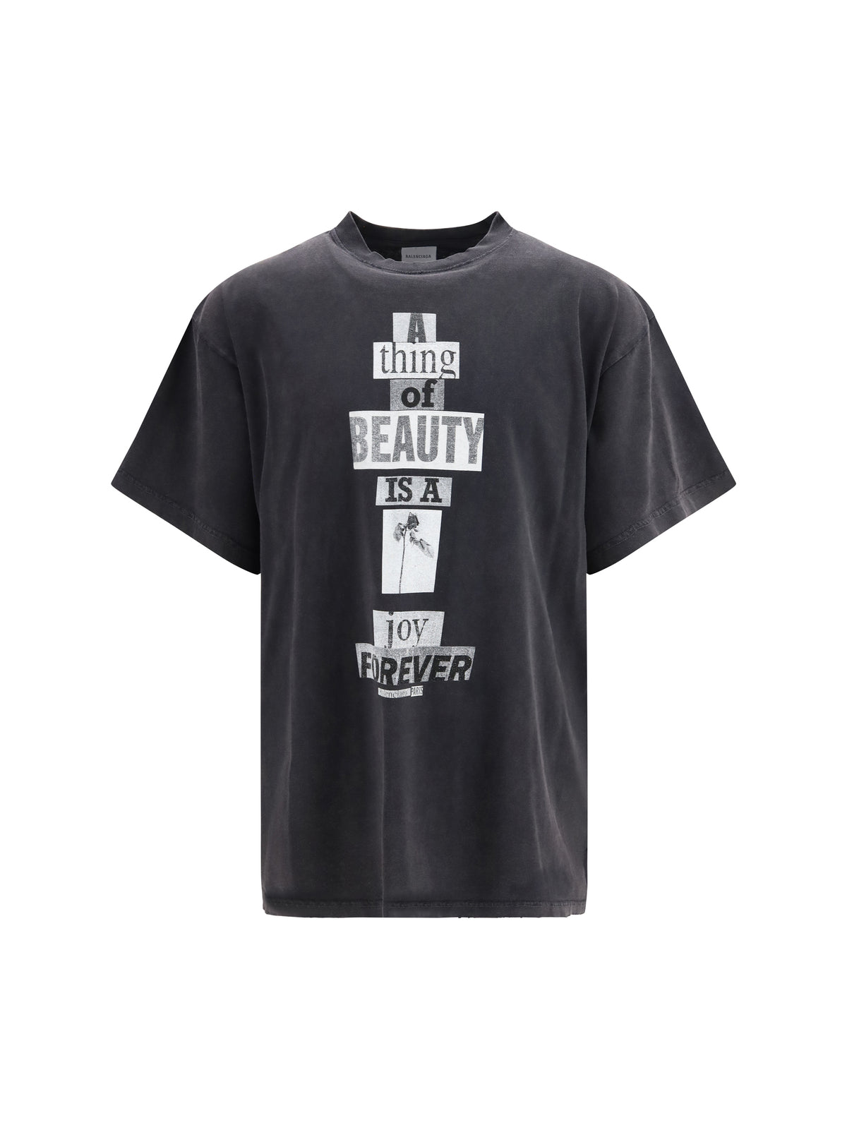 Balenciaga Gradient-print T-shirt - Faded Washed Black