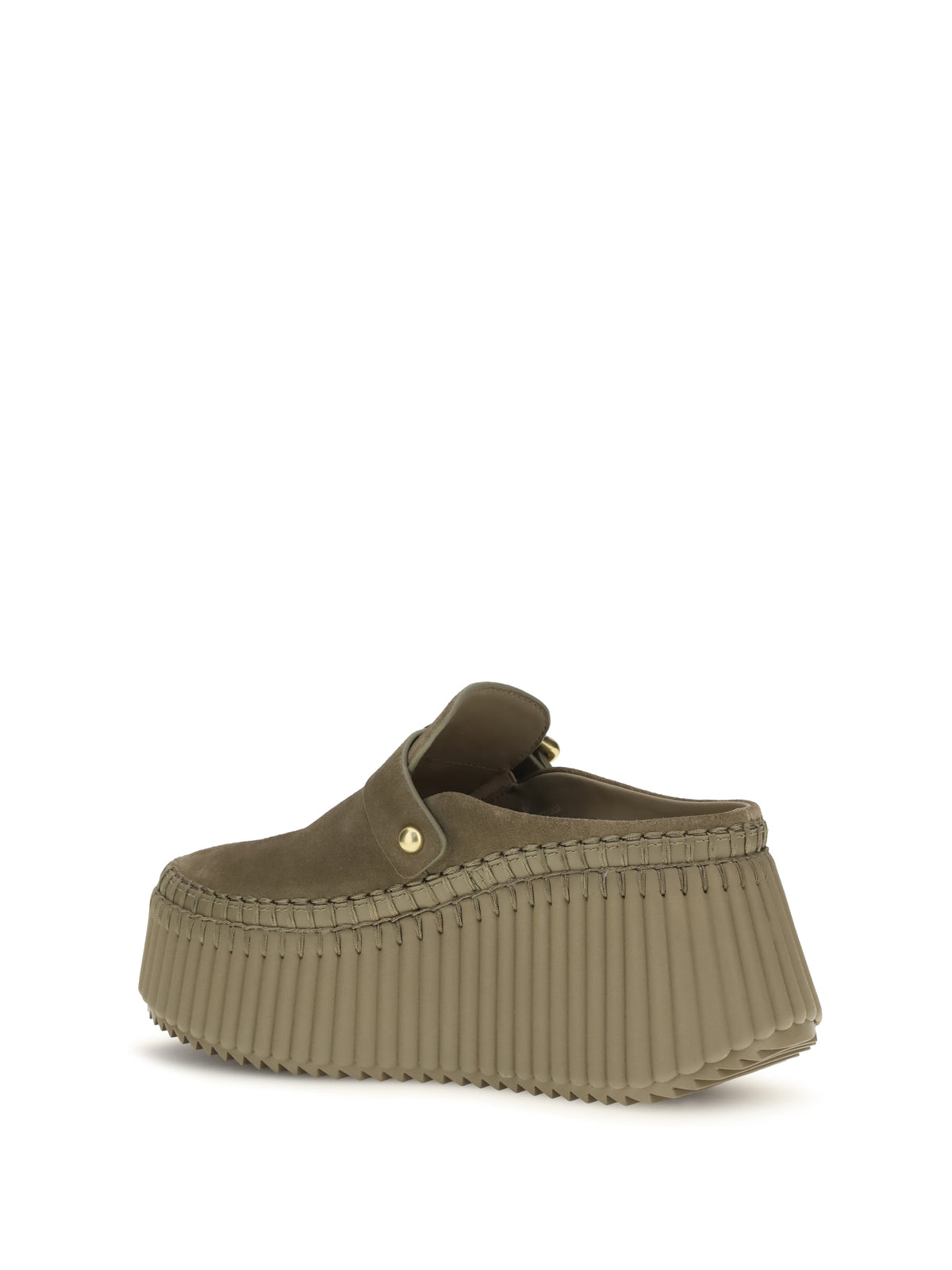 Chloé Nama Sabot - Dusty Khaki