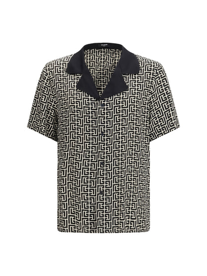 BALMAIN Monogram-print pajama Shirt