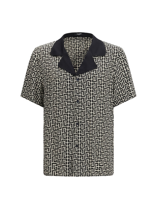 BALMAIN Monogram-print pajama Shirt