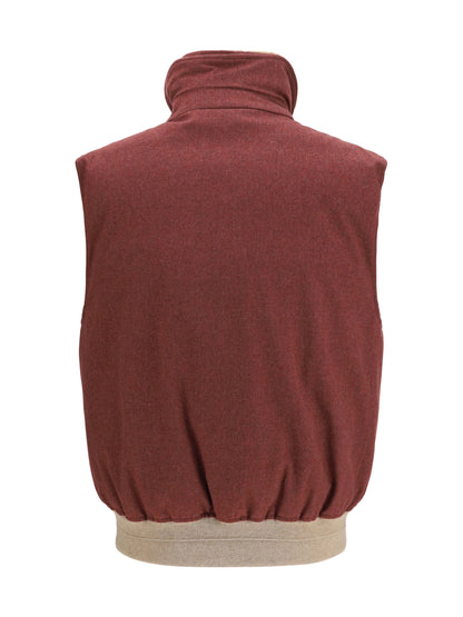 Brunello Cucinelli Wool Padded Vest - Lava