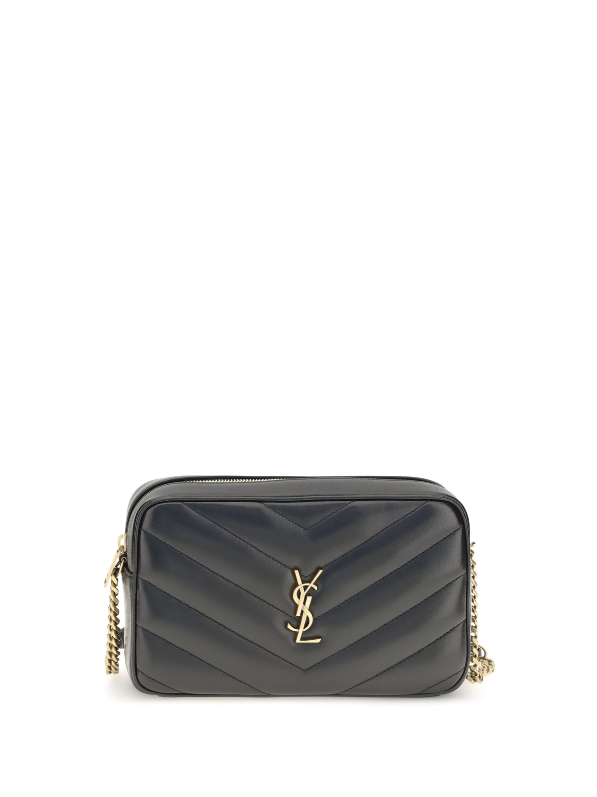 Saint Laurent LouLou Matelassé leather Crossbody Bag - Black
