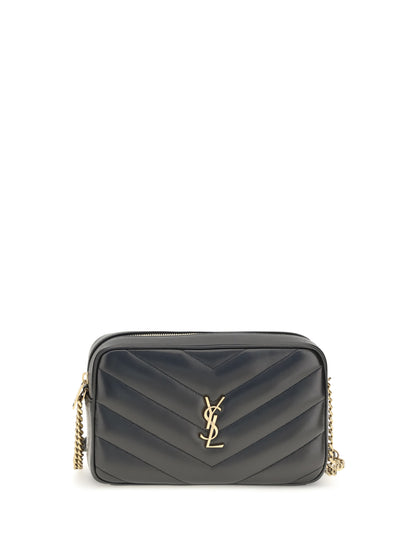 Saint Laurent LouLou Matelassé leather Crossbody Bag - Black