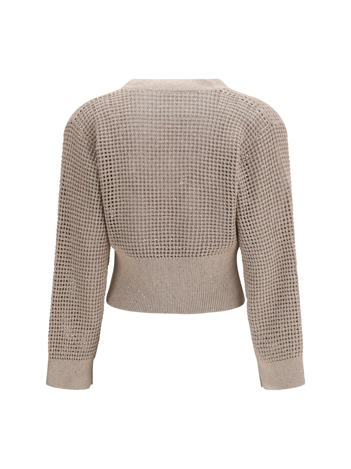 Brunello Cucinelli Sequined mesh Cardigan - Deserto
