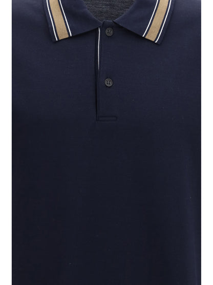 Ferragamo Cotton piqué Polo Shirt - Beige Patterned Medium