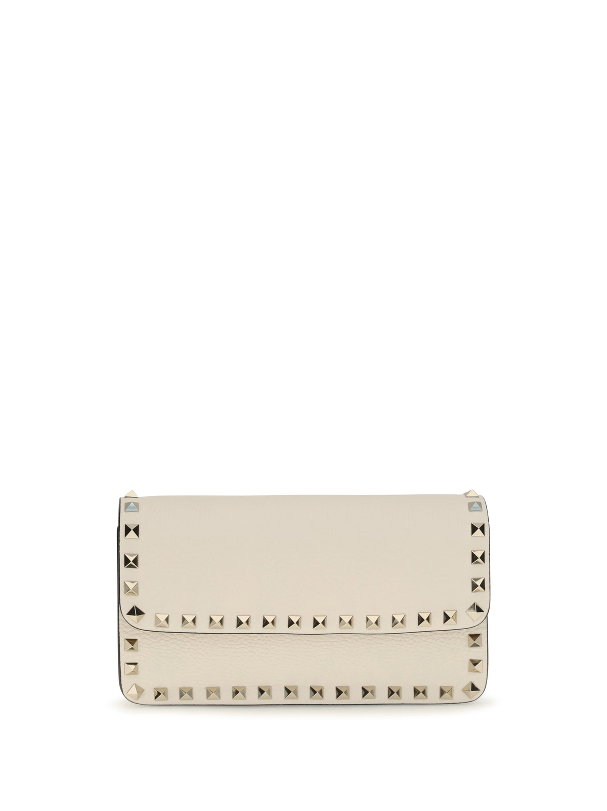 Valentino Garavani Rockstud Chain Wallet - Light Ivory