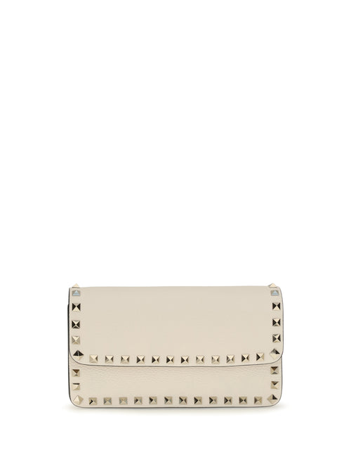Valentino Garavani Rockstud Chain Wallet - Light Ivory