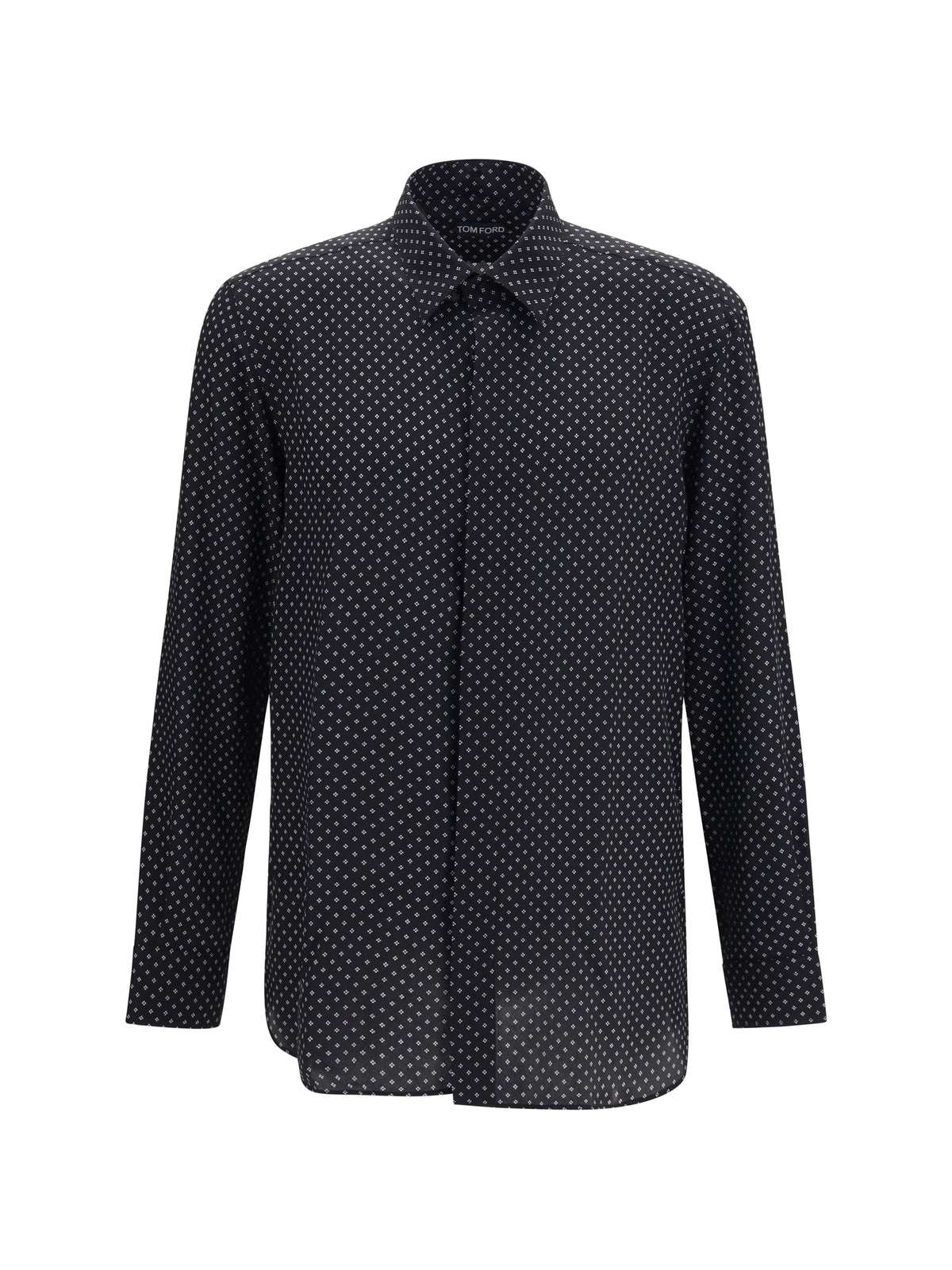 Tom Ford Silk crêpe de chine Polka-Dot Shirt - Black+White