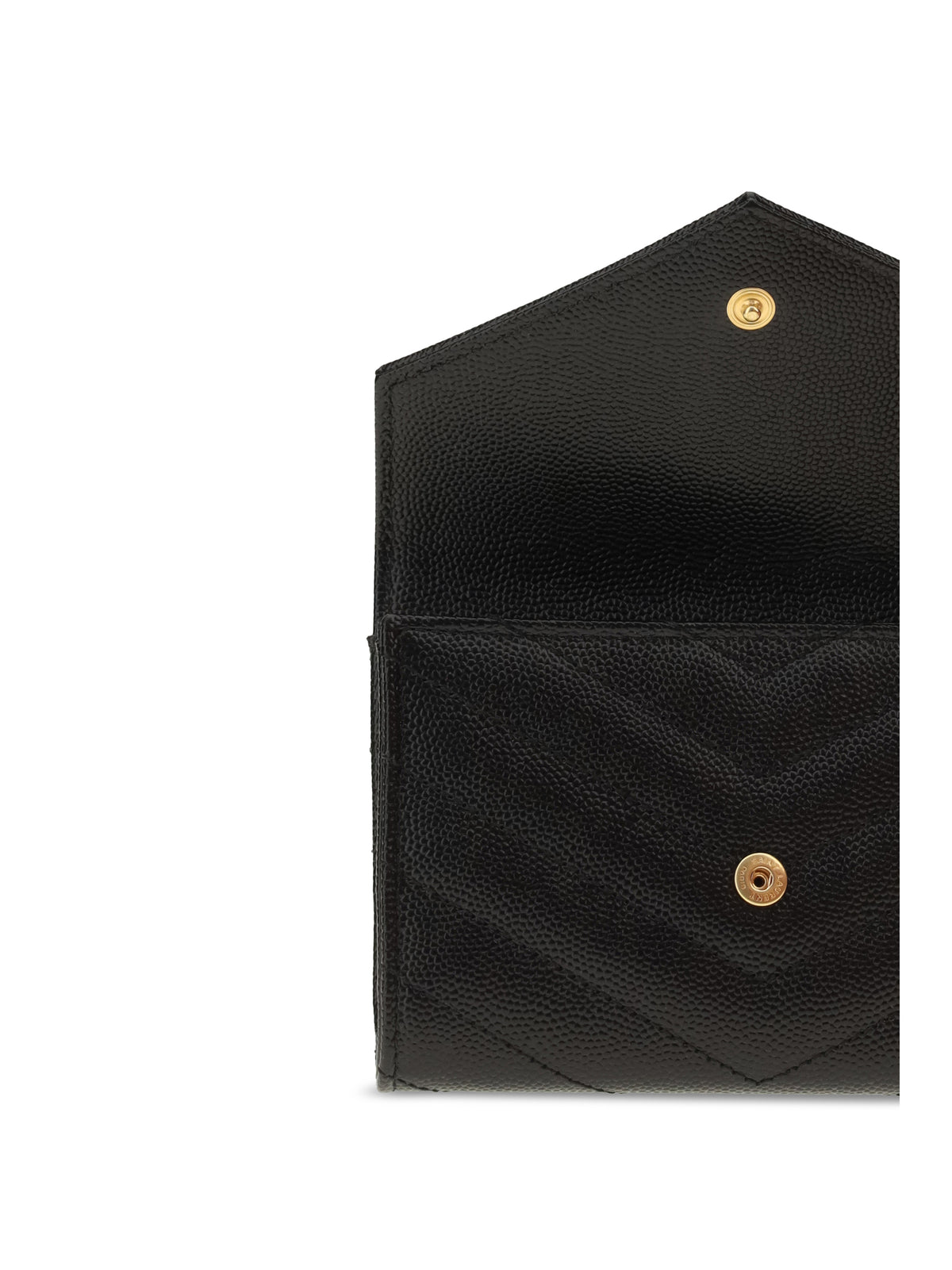Saint Laurent Small Envelope Cassandre Wallet - Black