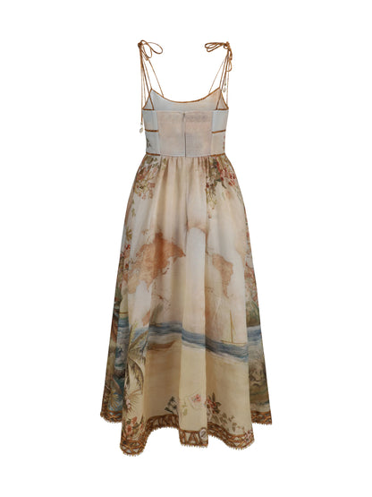 ZIMMERMANN Mahon linen corset Dress