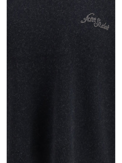 Acne Studios Camel hair V-neck Sweater - Black