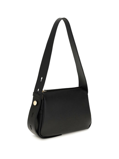 Tory Burch Small Romy pebbled leather Shoulder Bag - Black