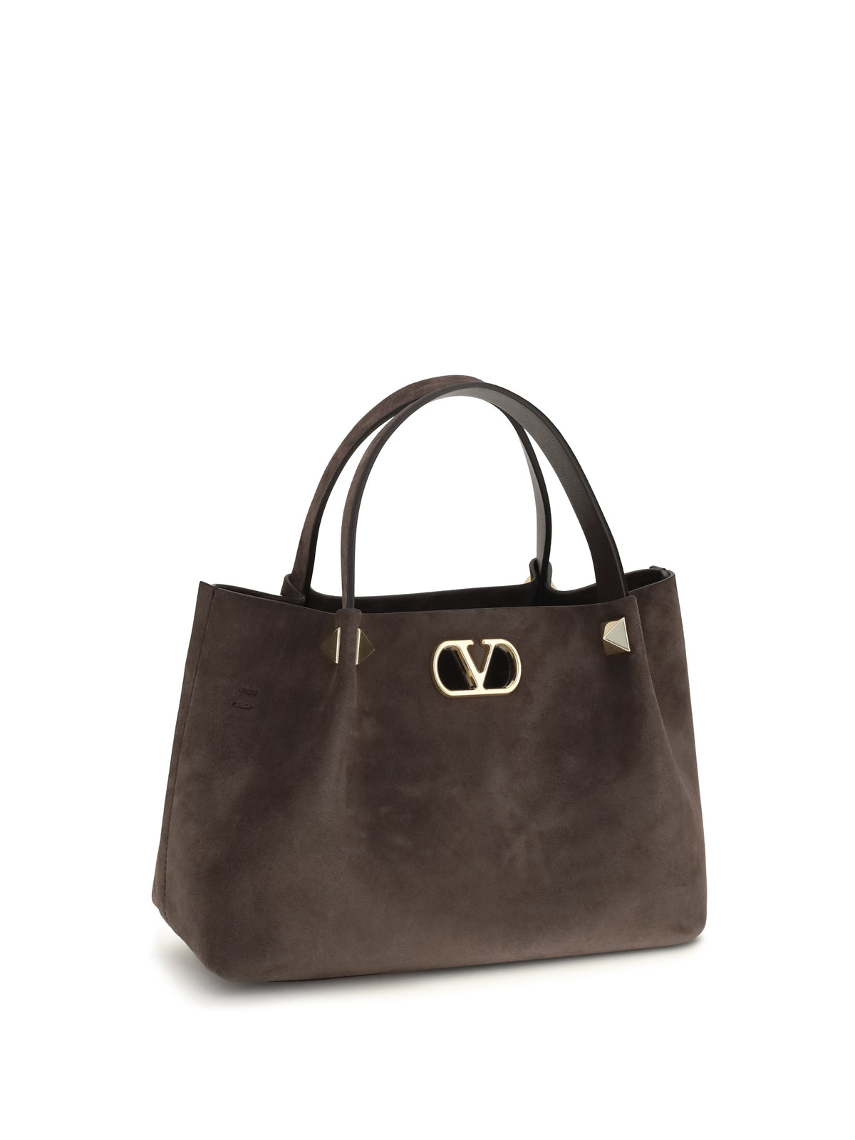 Valentino Garavani Small suede Handbag - Ebony Brown