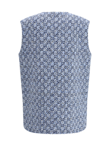 Gucci GG tweed Vest - Blue/Azure/Mc