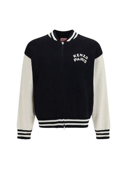 Kenzo Kenzo Paris Emblem Varsity Cardigan - Black