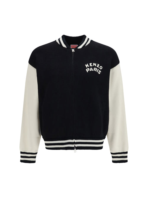 Kenzo Kenzo Paris Emblem Varsity Cardigan - Black