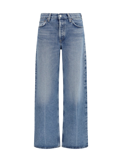 Agolde Wide-leg creased Jeans - Brink (Md Vnt Ind W/ Crease Li
