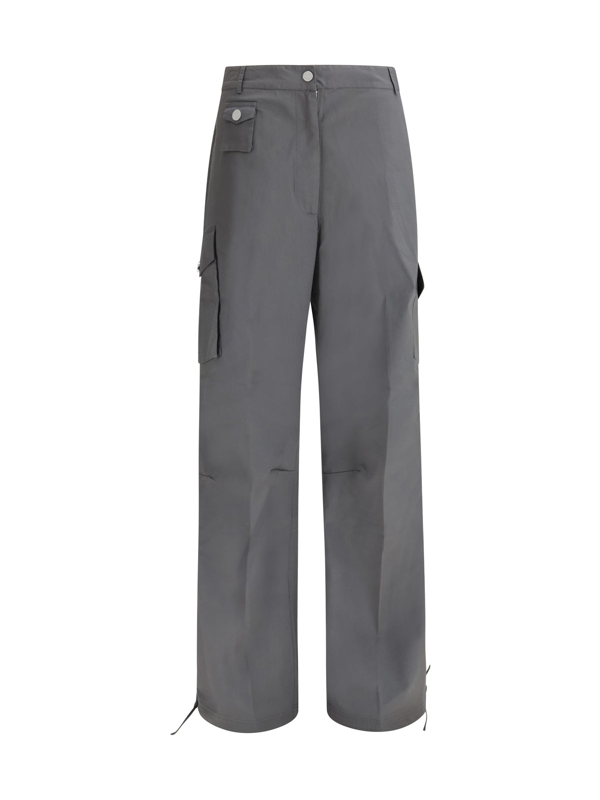Ganni Stretch cotton cargo Pants - Quiet Shade