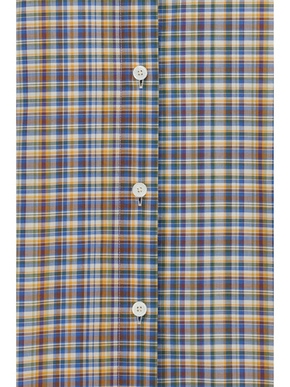Toteme Classic cotton Shirt - Blue/Orange