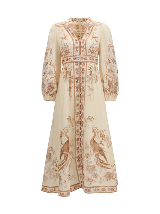 ZIMMERMANN Indra Plunge floral Dress