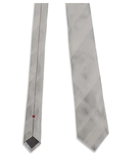 Brunello Cucinelli Striped silk Tie - Pearl