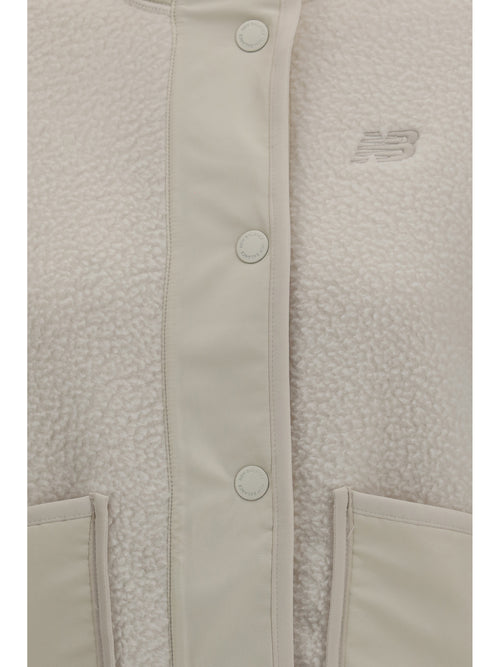 New Balance High-Neck Fleece Jacket - Linen