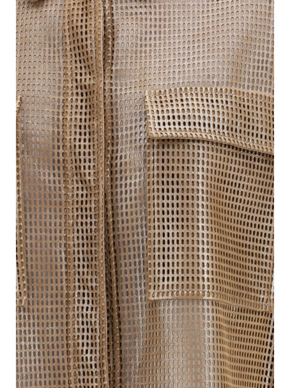 BRUNELLO CUCINELLI Sparkling Net leather Shirt