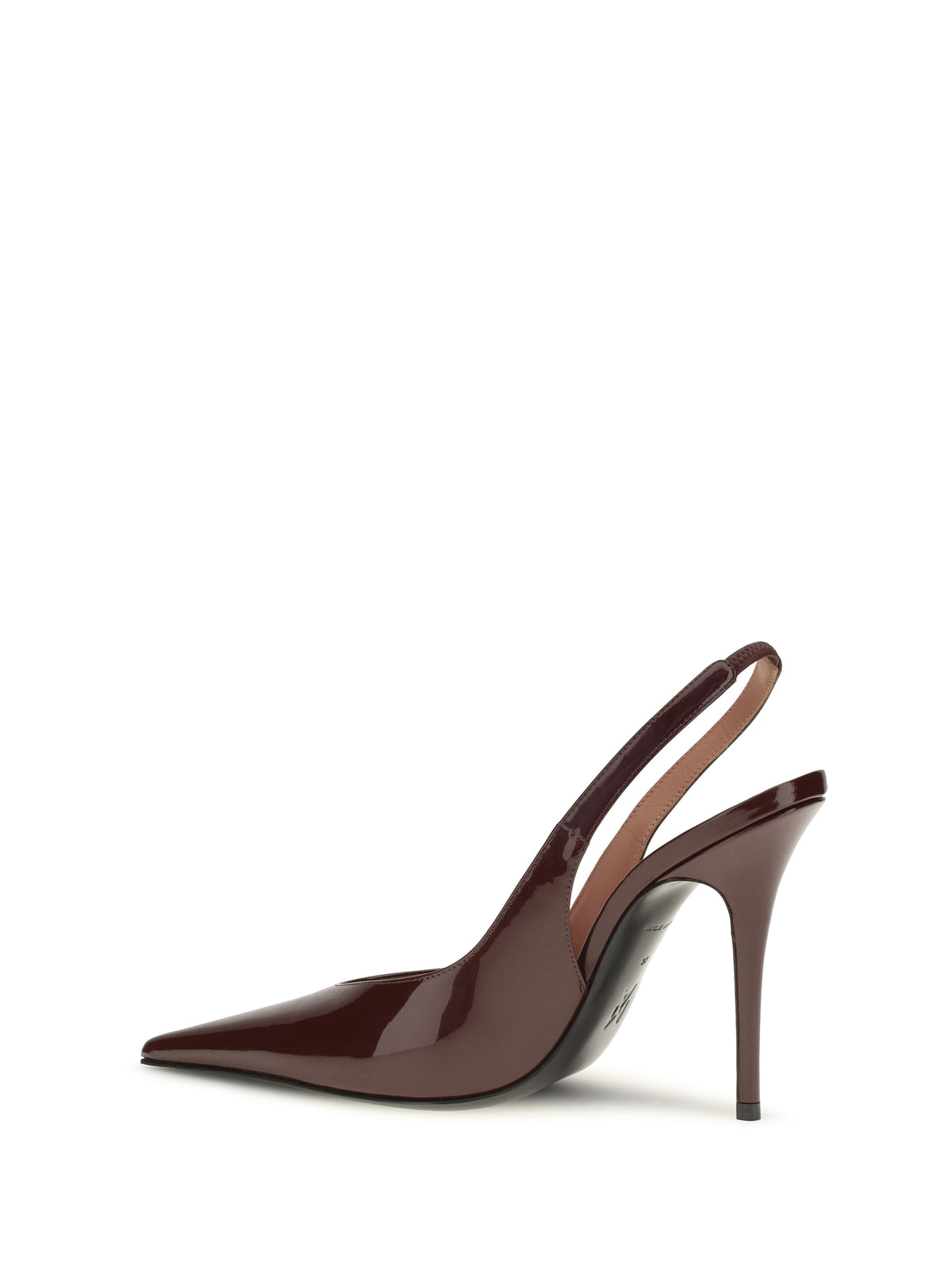 Amina Muaddi Anok patent leather Slingback Pumps - Merlot Patent