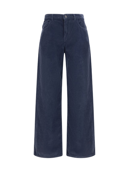The Row Eglitta corduroy Pants - Pewter Blue