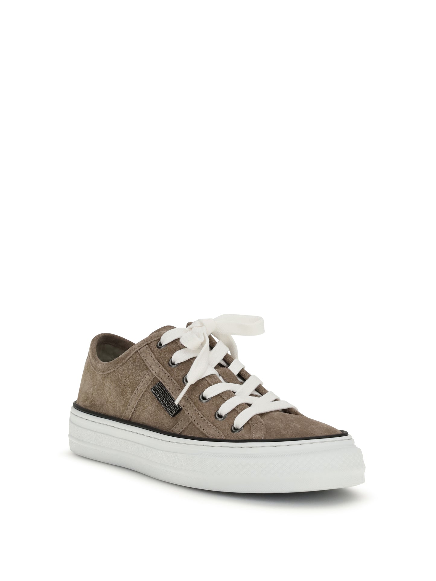 BRUNELLO CUCINELLI Shiny Tab suede Sneakers